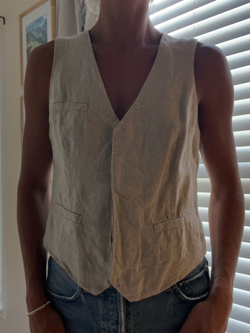 Madewell Vest Size 6 Light Beige
